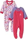 Gerber Yummy Cupcake Blanket Sleepers Two Pack, Fuschia