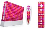 Wii 表面保護シール ニンテンドーWii 本体用シールとコントローラー用シール ≪ピンクドット≫