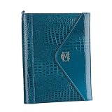 M-Edge Icon Crocodile-embossed Patent Leather Kindle Jacket (Fits 6" Display, Latest Generation Kindle), Azure