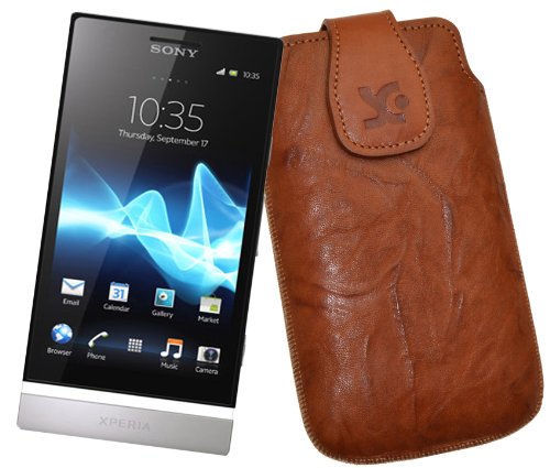 Suncase Original Tasche f&uuml;r Sony Xperia P wash-braun Preisvergleich