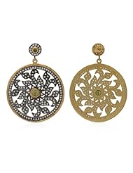 925 Sterling Silver Tourmaline Gem Stone And Cz Handmade Designer Dangle Females Gold Plated New Fashion Style Earrings Jewelry