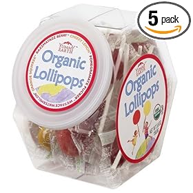 YummyEarth Organic Lollipops, Assorted Flavors, 6-Ounces (Pack of 5)