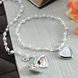 Personalized Pearl Bracelet with Locket Charm