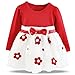 NNJXD Infant Baby Girls Long Sleeve Cotton Flower Dress Size 18-24 Months Red
