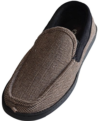 eZstep Men's Kevin Slippers Brown 12 M US