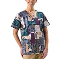 Medline Contemporary V-Neck Scrub Top - Multi