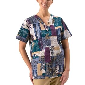 Medline Contemporary V-Neck Scrub Top - Multi