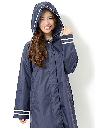 (ディーループ)D-LOOP おしゃれ 撥水加工 フード付き ステンカラー レインコート レインウエア レディース 121431
