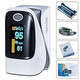 Noza Tec Finger Pulse Oximeter Heart Rate Monitor With LED Display Blood Oxygen Saturation SpO2 With Landyard and Manual