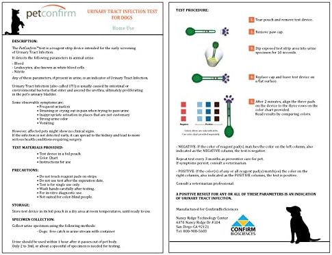 PetConfirm - Instant Urinary Tract Infection (UTI) Early Screening Home Urine Testing Kit For Dogs (2 Tests Per Package)