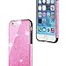MEKO Shiny Sparkle Glitter Bling Case - Built-in Glitter Premium Soft Gel Flexible Firm Rubber Shock Absorbing Bumper Case [Scratch Resistant] for iPhone 6/6S- (Pink)