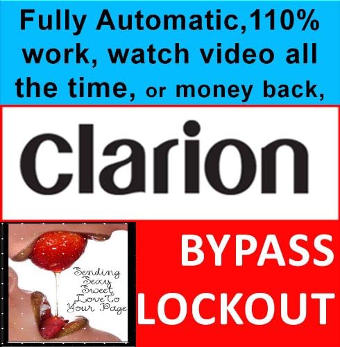 Clarion automatic video DVD Navigation bypass Hack Lockout forany of the clarion indash car video