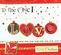 3-D Christmas Card 23cm X 23cm - To The One I Love (BCFL)