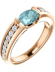 10K Rose Gold 7.00x5.00mm Oval Cut Mozambique Blue Paraiba Tourmaline and Diamond Ring -- LIFETIME WARRANTY