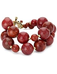 Barse "Blooms" Red Howlite Bracelet