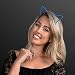 Blue EL Wire Cat Ears Headband