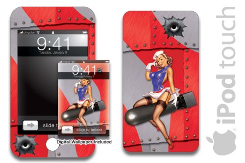 New Apple iPod Touch Protective Skin, fits 1st Generation 8,16,32gb models - Tbomber - Red