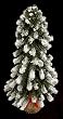 24" Downswept Flocked Artificial Christmas Tree With Burlap Sack Base #MC-7600