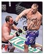 Chuck The Iceman Liddell MMA UFC Hand Signed 8x10 Photograph vs. Wanderlei The Axe Murderer Silva 2