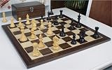 Fierce Knight Staunton Chess Set Package in Ebonized Boxwood & Boxwood - 3.5 King