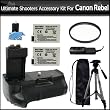 Ultimate Shooters Accessory Bundle Kit For Canon EOS Rebel T2i T3i, EOS 600D DSLR Digital Camera Kit Includes Battery Grip + 2 Extra Batteries + Remote Shutter + UV Filter + Tripod + Much More Ultimate Shooters Accessory Bundle Kit For Canon EOS Rebel T2i T3i, EOS 600D DSLR Digital Camera Kit Includes Battery Grip + 2 Extra Batteries + Remote Shutter + UV Filter + Tripod + Much More