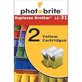 Photobrite 2-pk. Printer Cartridge Compatible for Brother LC-31 - Yellow