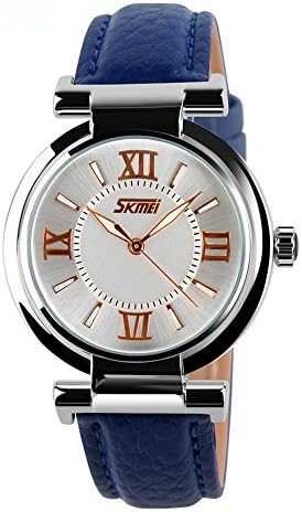 KANO BAK Fashion Women Lady Girl 3ATM Waterproof Leather Strap Student Quartz Wristwatches Watch Blue