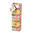 Vino Cut-Outs Wine Regions Imprinted Single Bottle Wine Bag w/ Cutout Handle & Matching Gift Tag