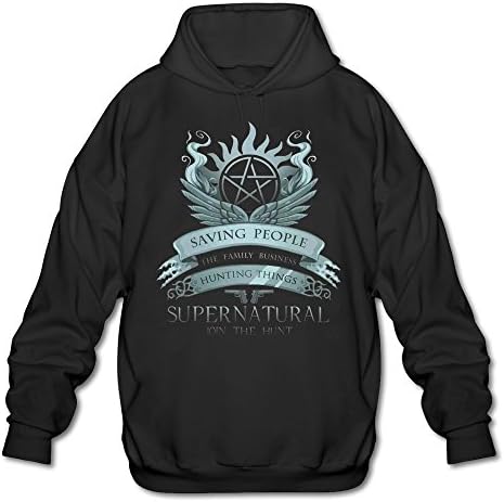 Men's Supernatural Family Business Saving People Hunting Things Hoodie S Black