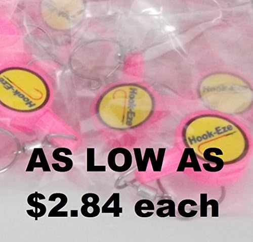 Hook-Eze PINK OVERSTOCK SALE,Fishing Hook Cover and Safety Tieing Device. Without retail packaging