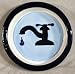 Melia Black Tap Design Ceramic Dog Bowl-LARGE