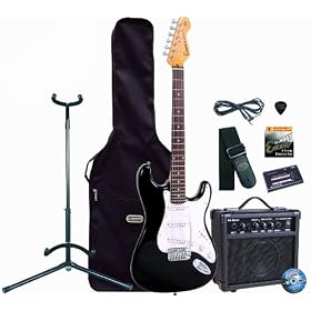 Encore EBP-E6BLK Elec. Guitar Outfit - Gloss Black