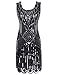PrettyGuide Women's 1920s Gatsby Sequin Art Deco Scalloped Hem Inspired Flapper Dress
