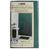 NEW VINYL SHOWER CURTAIN LINER WITH MAGNETS - HUNTER GREEN