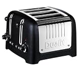 Dualit 46235 4 Scheiben Lite Toaster, metallic - schwarz