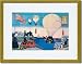 Gold Framed/Matted Print 17x23, American Hot Air Balloons Take Flight