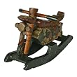 Antique Style Wooden Motorcycle Design Decorative Rocking Horse 18"