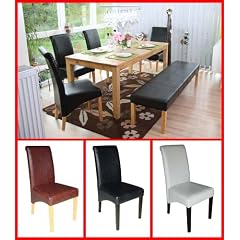 Esszimmer-Garnitur Essgruppe M37, 2St�hle+Bank, Crocodile