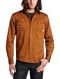 Southpole Men's Solid Heavy Twill Long Sleeve Button Down Worker Shirt