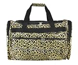 Leopard Print Nylon Duffel / Workout Bag 22" Black Trim