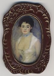 Dollhouse Artwork Artisan Framed Famous Renoir Portrait