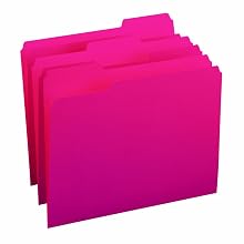 Smead 1/3-Cut File Folders, Letter Size, Red, 100 Per Box (12743)