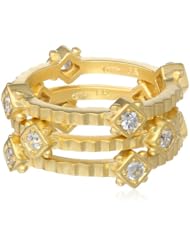 Freida Rothman Belargo Jewelry Three Stack Square Station Ring