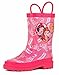 Disney Kids Girls' Princess Character Printed Waterproof Easy-On Rubber Rain Boots (Toddler/Little Kids)