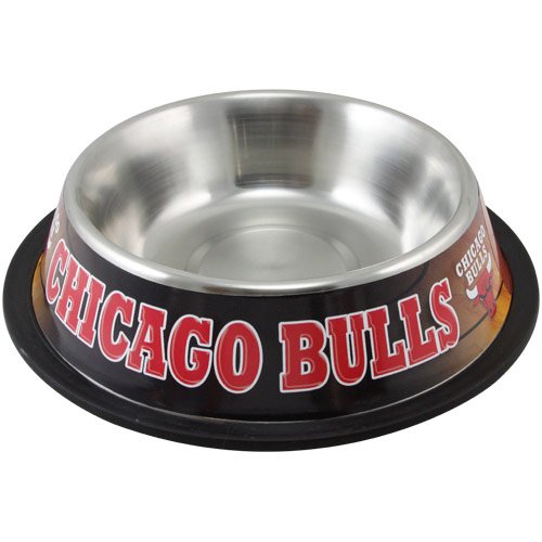 Chicago Bulls Stainless Steel Dog Bowl
