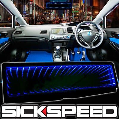 Sickspeed Galaxy Mirror Led Light Clip-On Rear View Wink Rearview Blue P6 for Mitsubishi Lancer