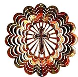 Kaleidoscope Cross Copper Wind Spinner