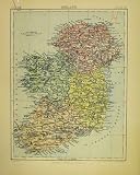 1880 MAP IRELAND COUNTIES BRITANNICA NINTH EDITION