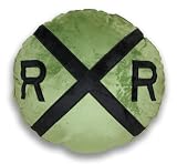 Thro Ltd. Railroad 16 by 16 Crossing, Pillow