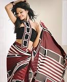 Maroon Faux Georgette Indian Belly Dance Dress Wrap Sari Traditional Saree with Unstitched Blouse